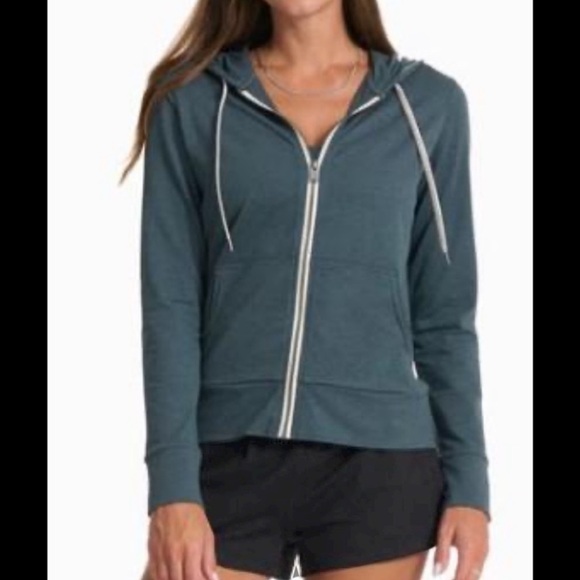 Vuori Halo Performance Zip-up Hoodie Green/Blue XS - Picture 1 of 7